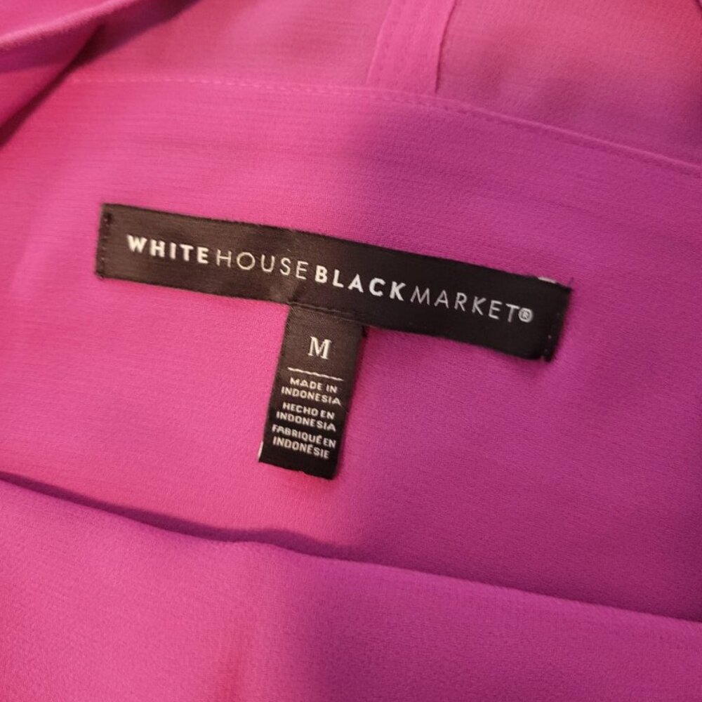 White House Black Market Fushcia Tank Top with Spaghetti Straps, Size M - Picture 4 of 6